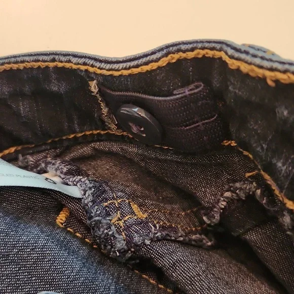 Cat And Jack Super Stretch Straight Dark Blue Adjustable Waist Jeans 10 - Picture 7 of 10